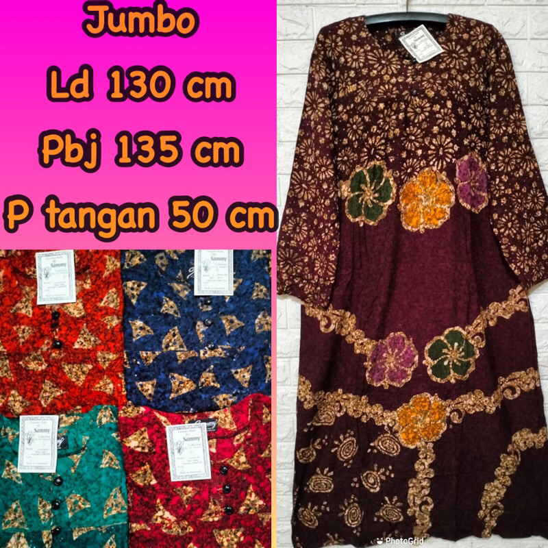 Daster Sammy long dress Jumbo model terkini