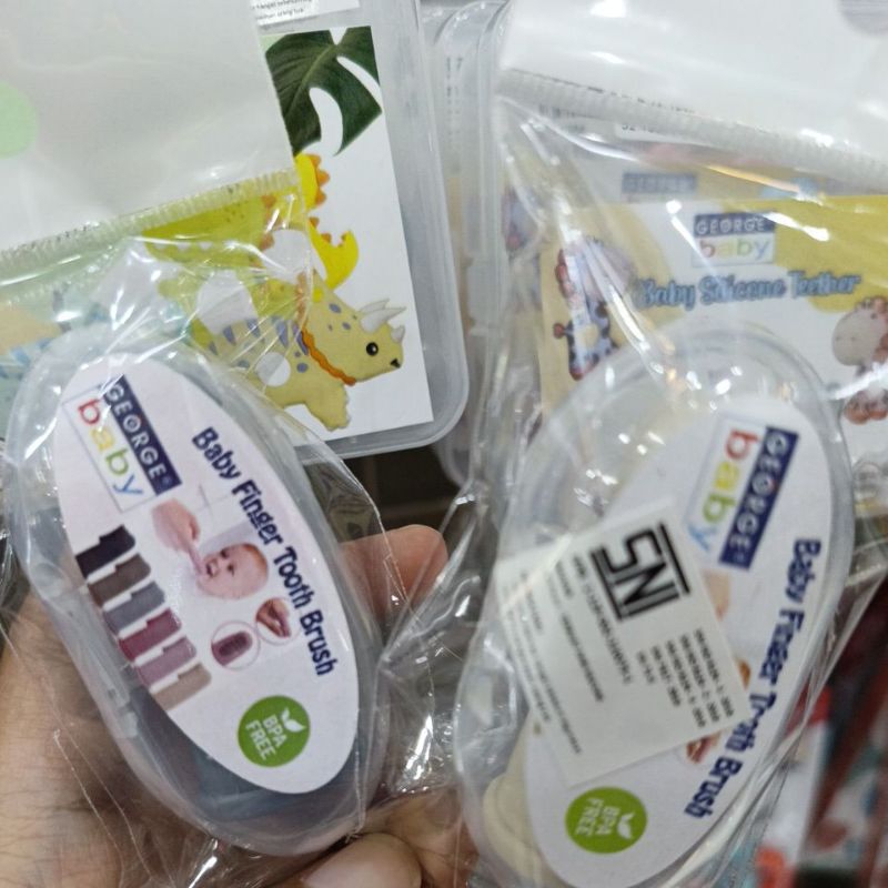 George Baby Finger Tooth Brush + case George Baby Sikat Gigi Jari