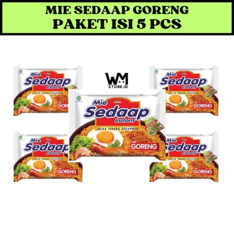 

(BUNDLING 5 PCS) MIE SEDAP GORENG