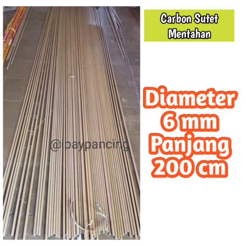 Bahan Joran Carbon Sutet Diameter 6mm 200cm