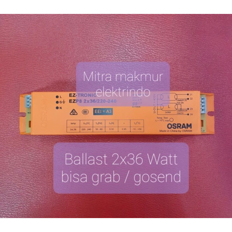 ballast / trafo osram EZP8 2x36/220-240/ ballast osram EZ-TRONIC 2x36