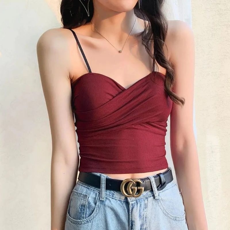 Tank Top Wanita Sport Bra Sexy Slim Fit