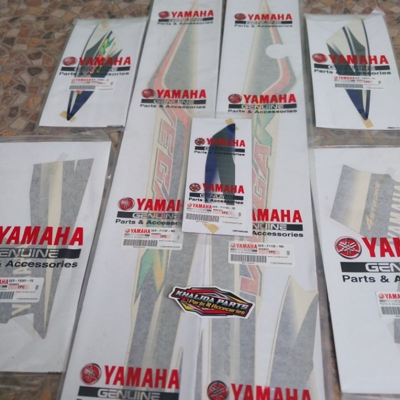 graphic list striping yamaha vega lama vega R lama 2004/2005 fulset original biru putih hitam oren m