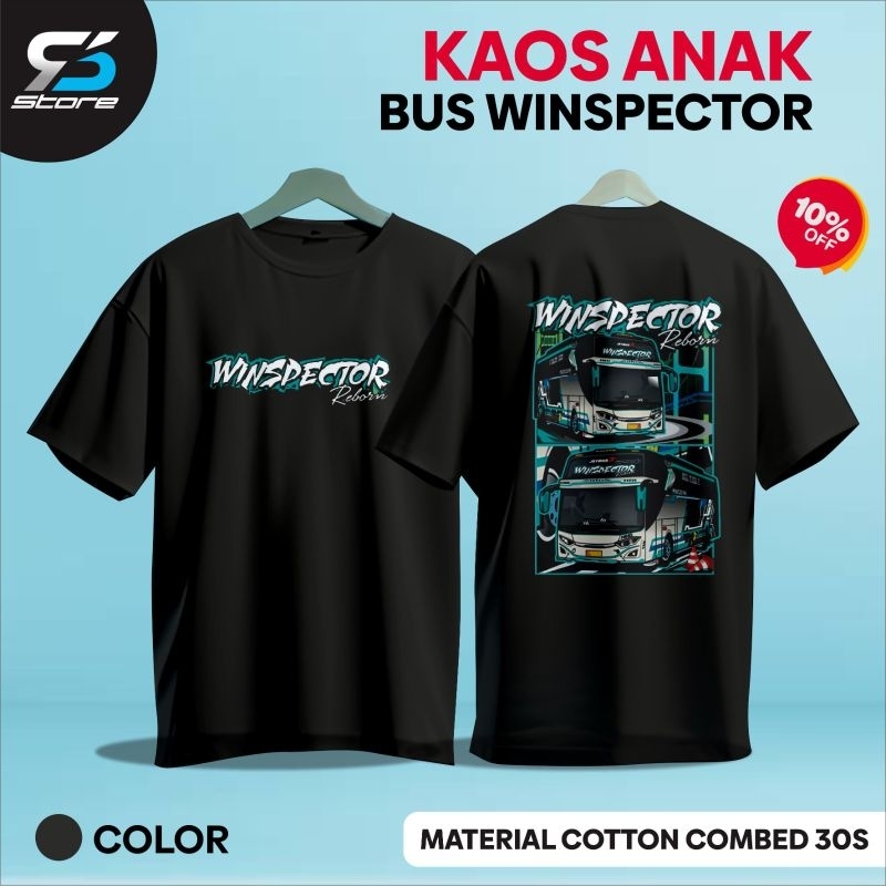 Kaos Anak Premium, Kaos Bus Winspector, Kaos Bus Viral