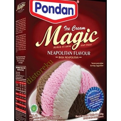 

Terlaku bubuk es krim instan mix 3RASA PONDAN ICE CREAM MAGIC NEOPOLITAN 3g