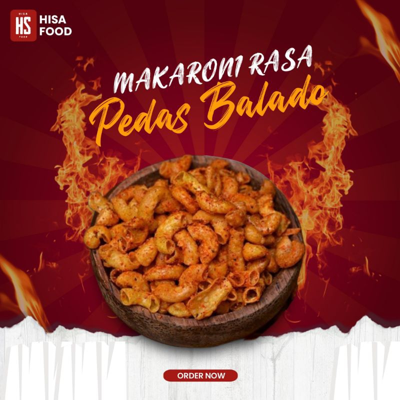 

[TERMURAH DAN TERENAK] Makaroni Pedas Balado Hisa Food, cemilan gurih dan enak