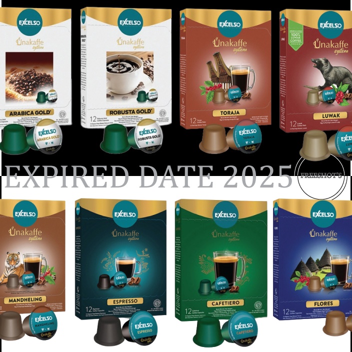 

Terlaris EXCELSO CAPSULE UNAKAFFE Kopi Kapsul Ventura All Variant 12 pods