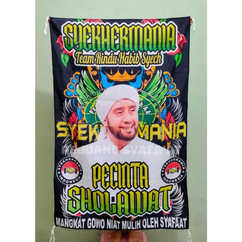 BENDERA SYEKHERMANIA UK 200x150cm .FULL PRINTING & FREE STIKER.KUALITAS TERBAIK,DESIGN TERBARU
