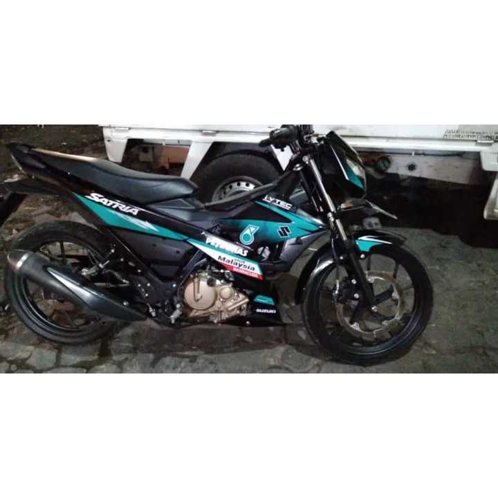 Striping Sticker Satria FU Injeksi Variasi 2016 Biru Putih Premium Keren Anti Gores Murah