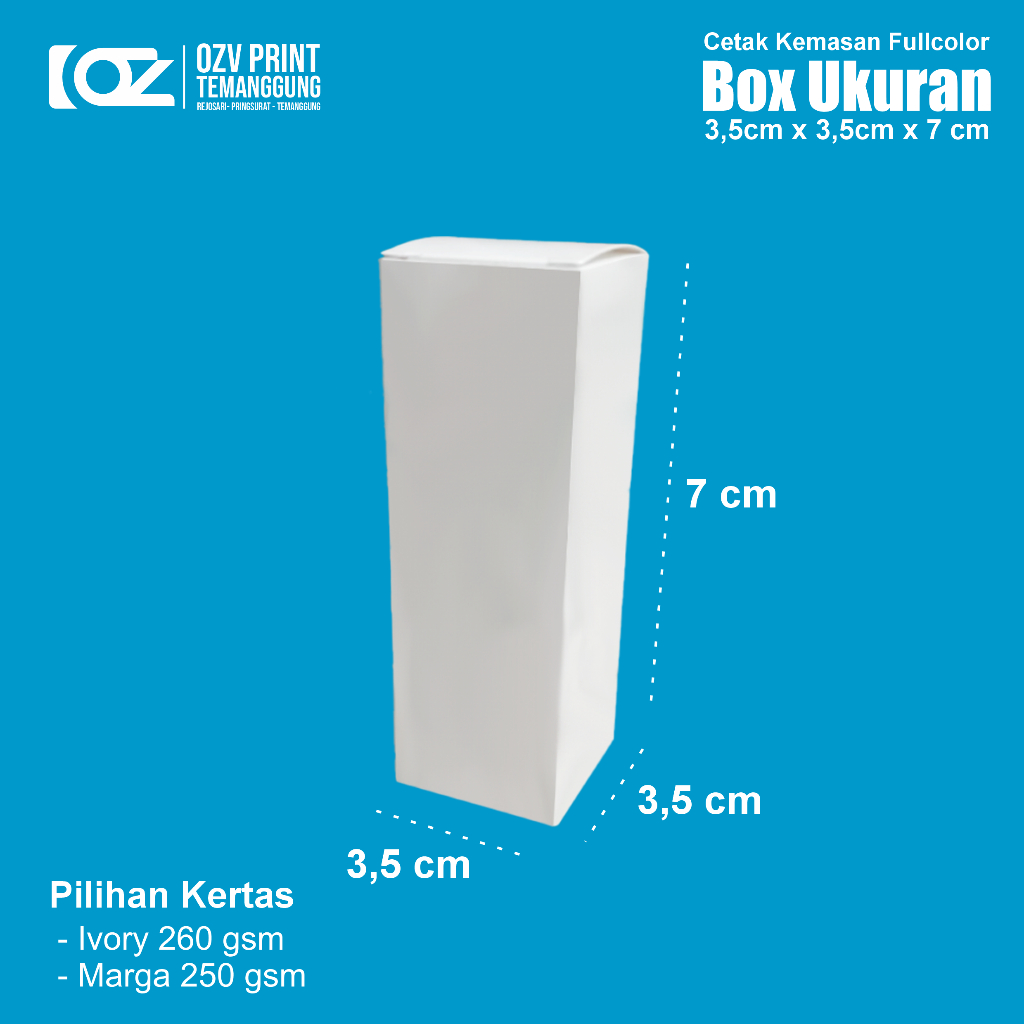 

Box Kemasan Custom 3,5 x 3,5 x 7 cm
