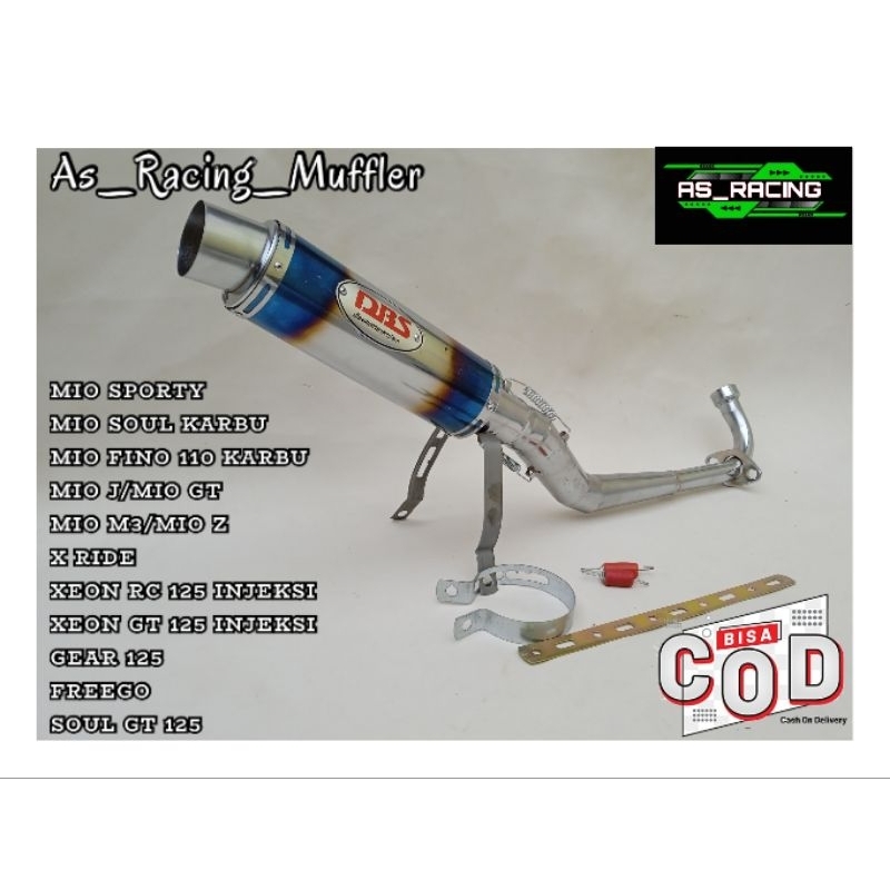 KNALPOT RACING DBS BLUEMOON TYPE MATIC YAMAHA MIO SPORTY,MIO SOUL KARBU,MIO FINO 110 KARBU,MIO J,MIO