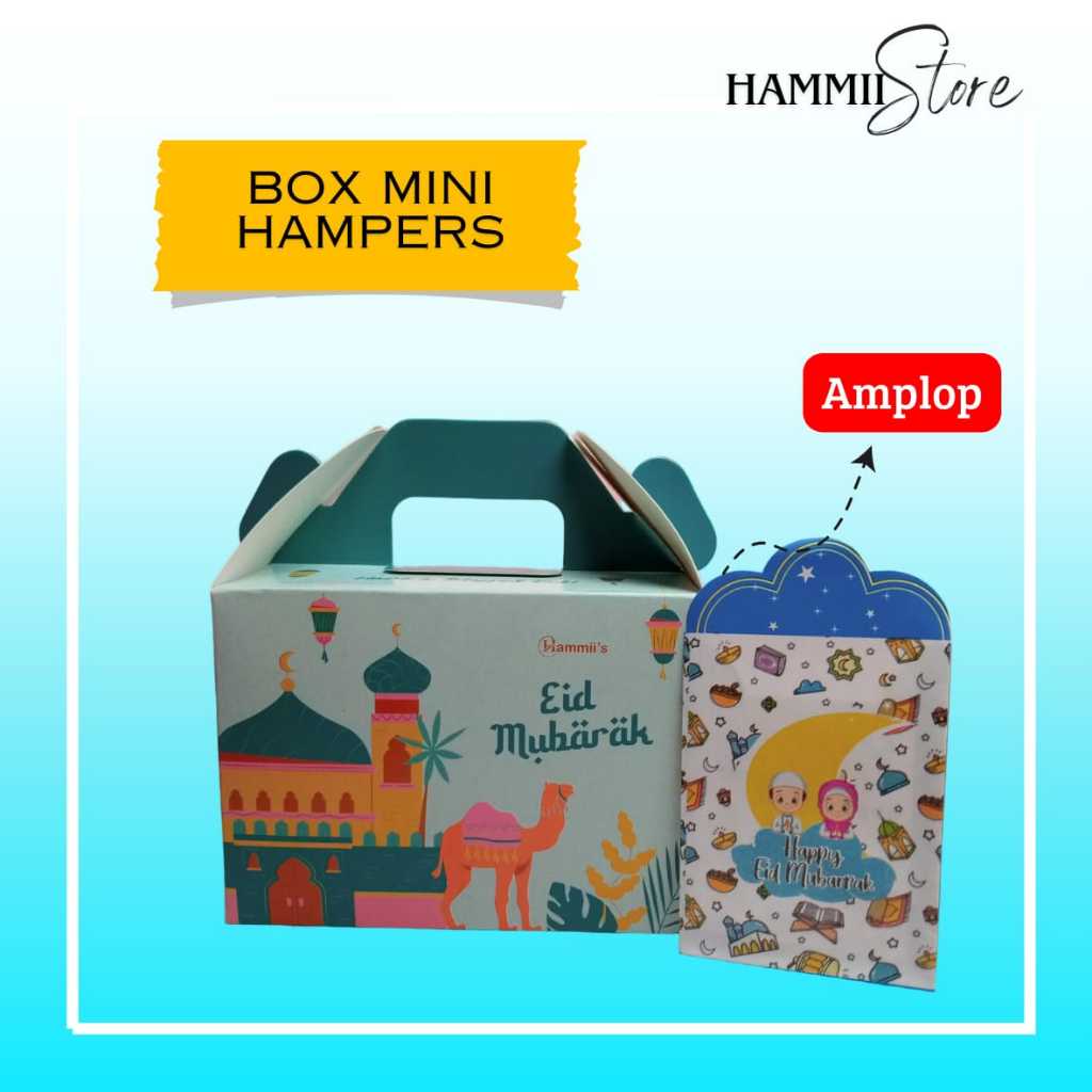 

- PAKET 20 Pcs Gable Box Hampers Mini Lebaran Exsklusif Full Colour Free Amplop Lucu