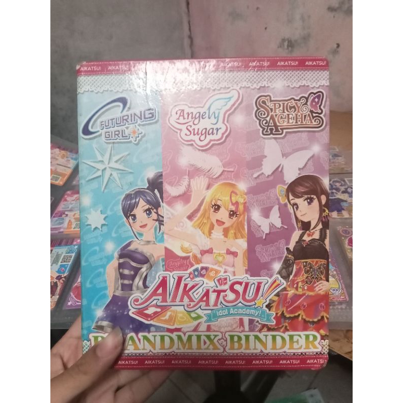 Aikatsu official binder brandmix badcond + 20refill + id card + 1 set normal