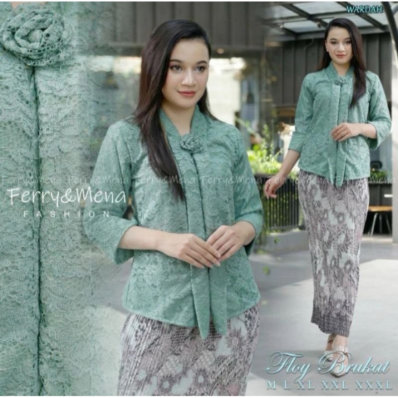 Atasan brokat wanita/atasan floy brokat jumbo/brokat wanita kondangan/brokat wanita modern
