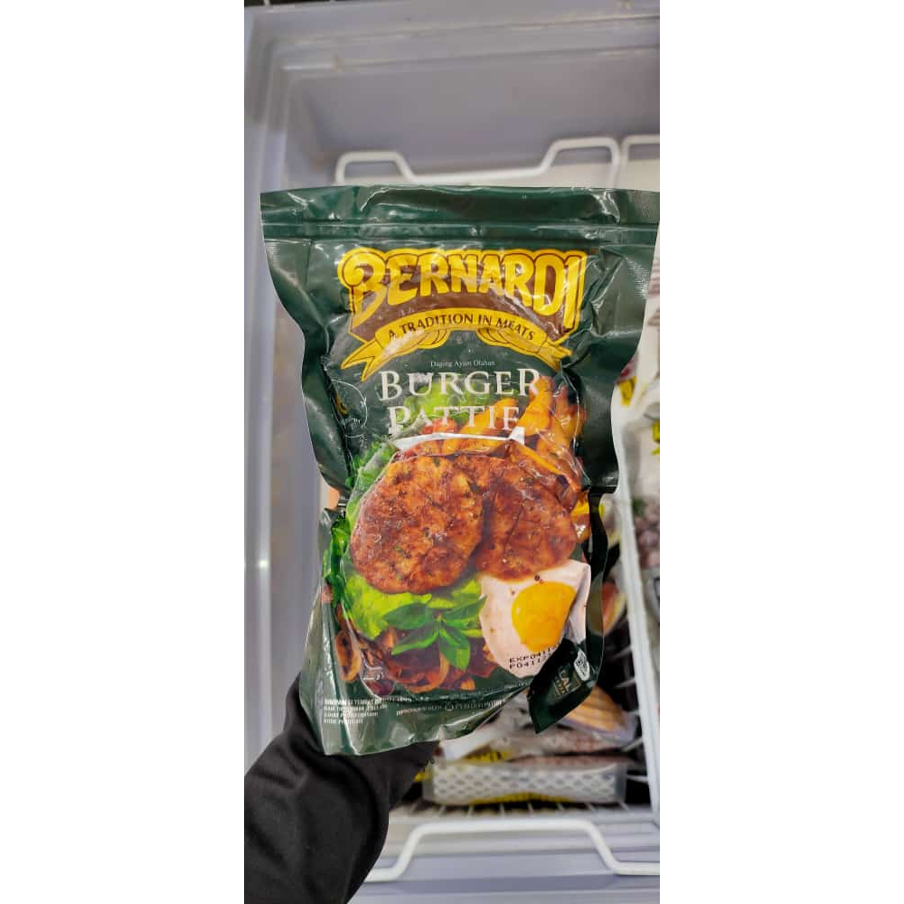 

Bernardi Burger Patties Ayam Premium Halal Frozen 270Gr Isi 6 Pcs