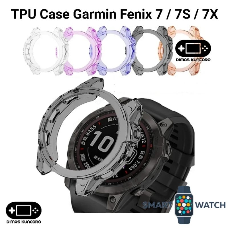 TPU Case Garmin Fenix 7 / 7S / 7X silicone silikon soft cover bumper plus pro sapphire solar