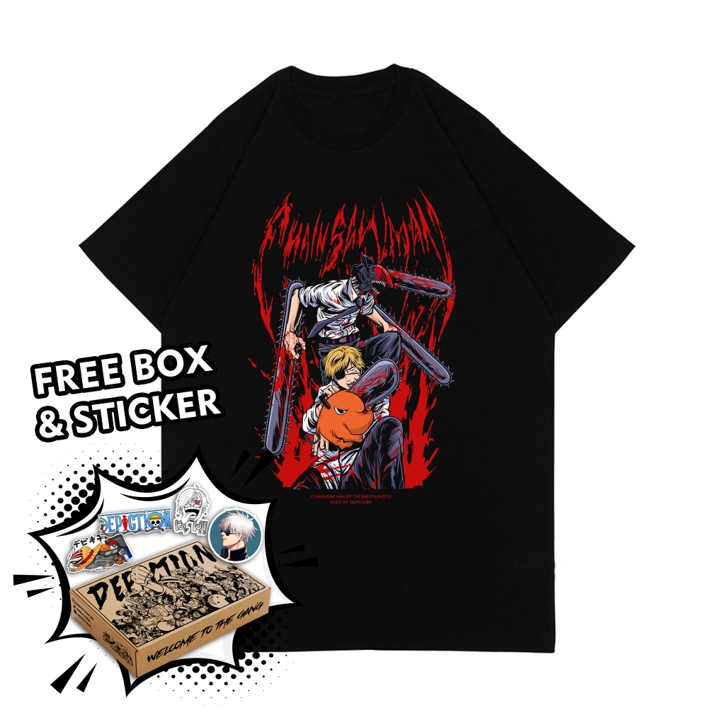 T-SHIRT KAOS ANIME CHAINSAWMAN - DENJI