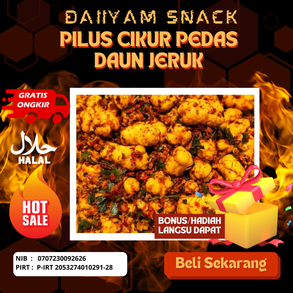

Pilus cikur Pedas Daun Jeruk 1 Kg