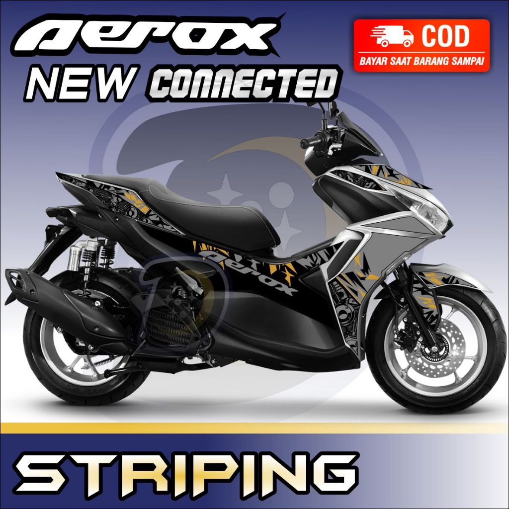 Striping Lis Aerox Connected 2021 New Stiker Motor Yamaha Aerox New Connected CSD