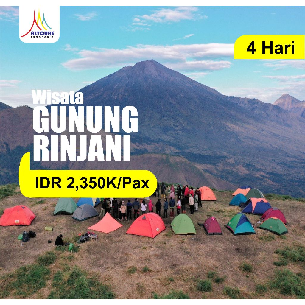 Open Trip Wisata GUNUNG RINJANI 4D bersama ALTOURS TRAVELINDO