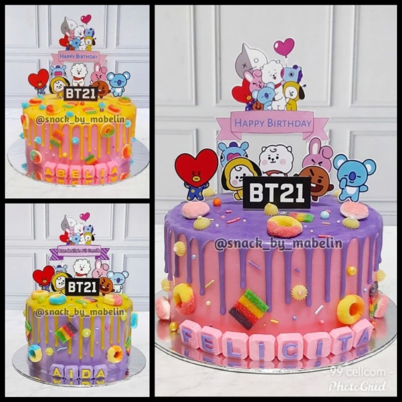 

Kue Ultah BT21 / Tart Ulang Tahun karakter