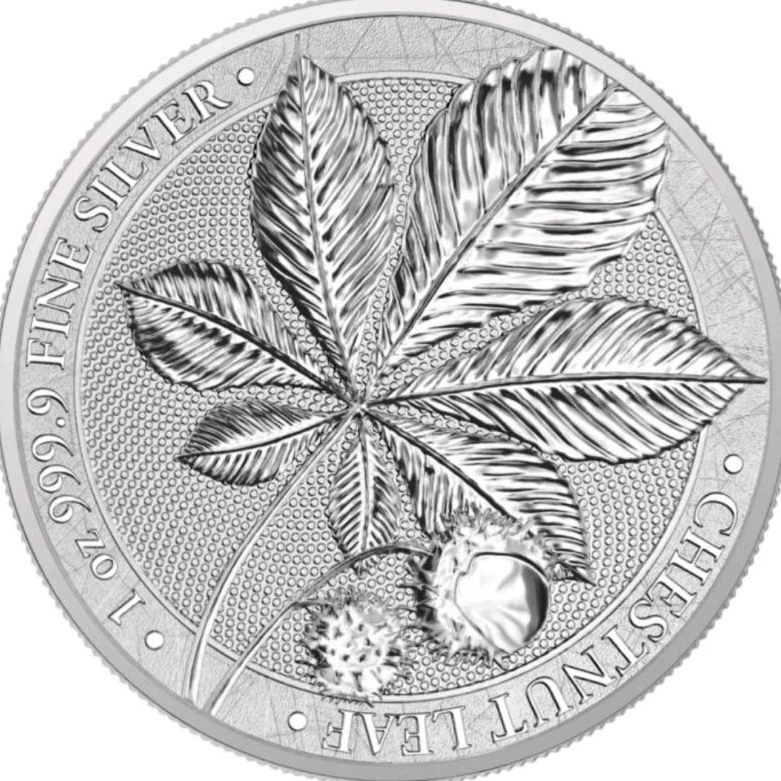 Perak chesenut leaf Germania mint 2021 1 oz Silver coin