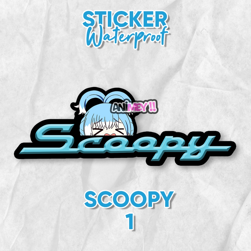 Stiker Kobo Kanaeru Logo Scoopy / Stiker Anime Waterproof
