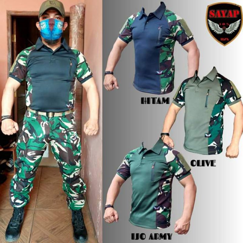 KAOS BAJU BDU WANGKI TNI AD,KAOS BDU TNI LENGAN PENDEK,BAJU WANGKI TNI ORIGINAL BRAND SAYAP