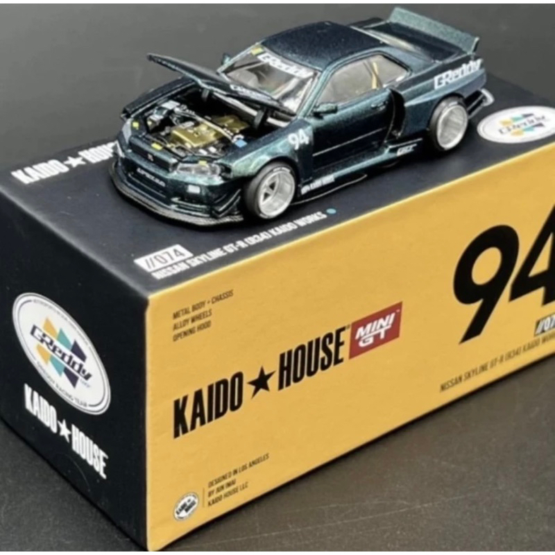 Mini GT R34 Greddy Kaido House