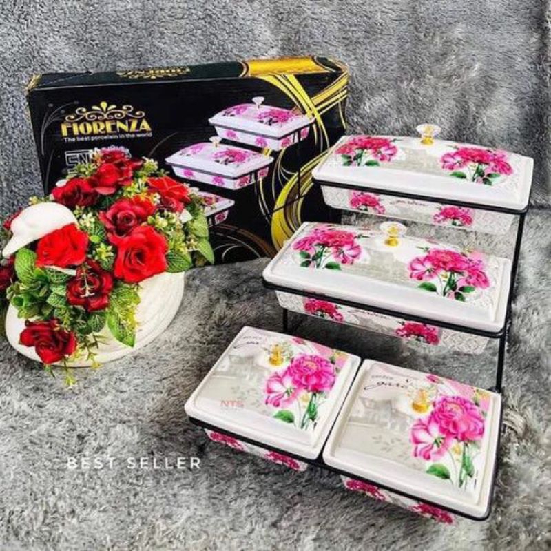 TEMPAT SAYUR ATAU PRASMANAN SEGI BERTINGKAT FIORENZA SET AK-883 A