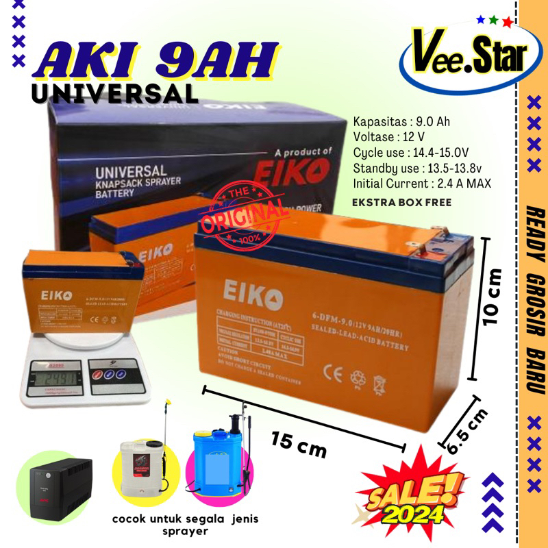 Baterai Aki Sprayer Elektrik Universal / Battery Sprayer Accu Sprayer 9AH