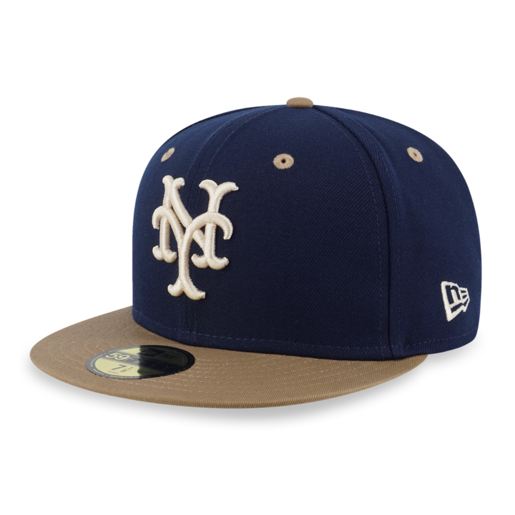 Topi New Era 59Fifty New York Mets Cooperstown Oceanside Blue/Khaki Fitted Cap 100% Original Resmi