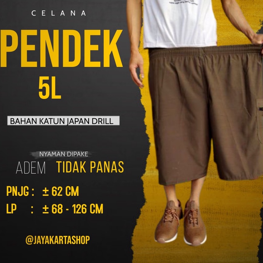 Baru Untung  Celana Pendek Wanita Pria Kolor Wanita Celana Wanita Jumbo Big Size Pants Katun 5L POLO