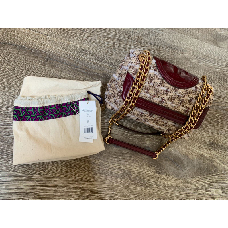 Preloved Tory Burch Fleming Tweed Small