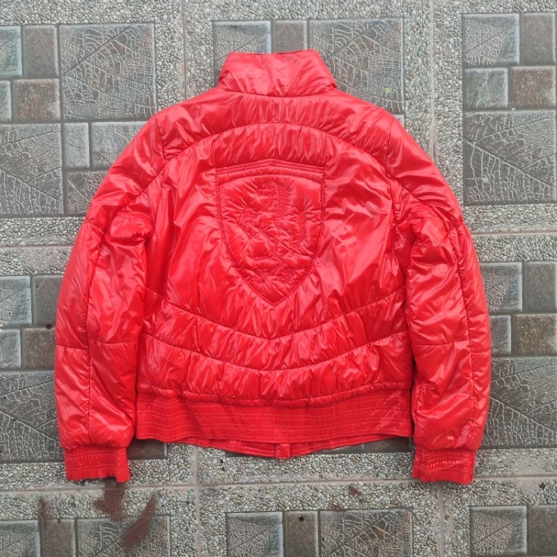 puma x ferrari down jacket red