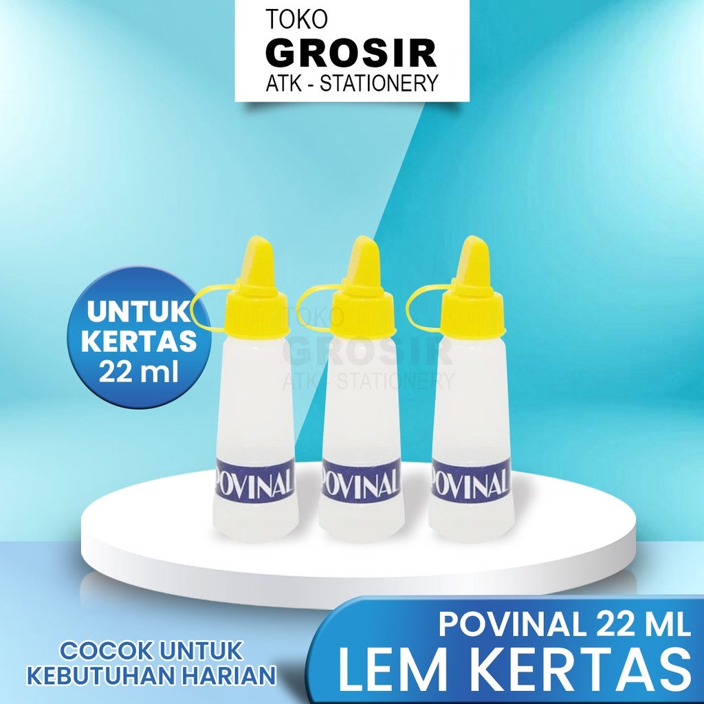 

Lem Povinal/Lem Kertas Kecil 22 ml