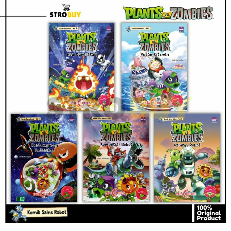 Komik Plants Vs Zombie Komik Sains Robot Series 1 - 10