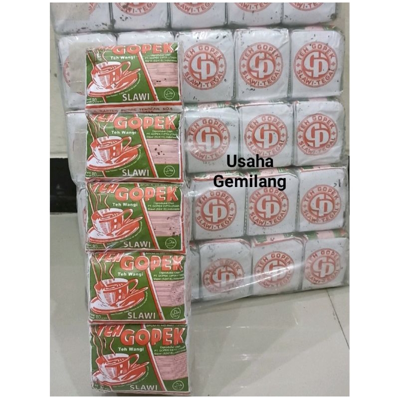 

Teh Gopek Hijau Besar 1Slop (isi 5pcs x @80gr) - Teh Gopek Slawi Tegal - Teh Gopek Tubruk - Teh Tubruk - Teh Aroma Melati - Teh Gopek Seduh - Teh Gopek Asli Tegal Slawi - Teh Gopek Asli