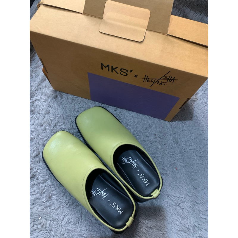 BOOKED mks shoes x isha hening mules lime size 37
