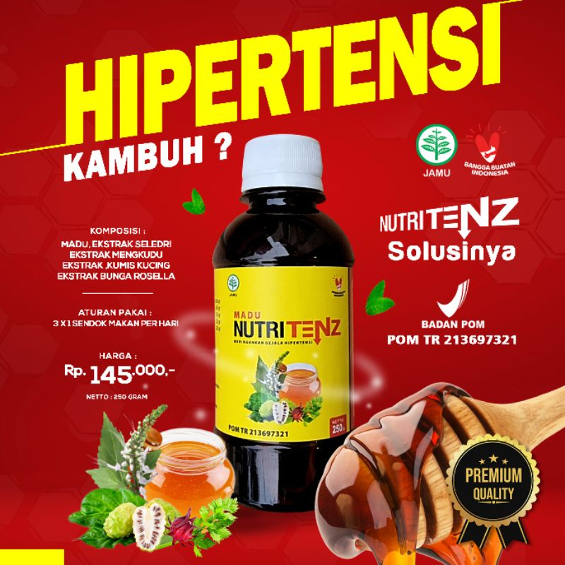 

Madu Nutritenz Obat Herbal Penurun Tekanan Darah Tinggi 250gr
