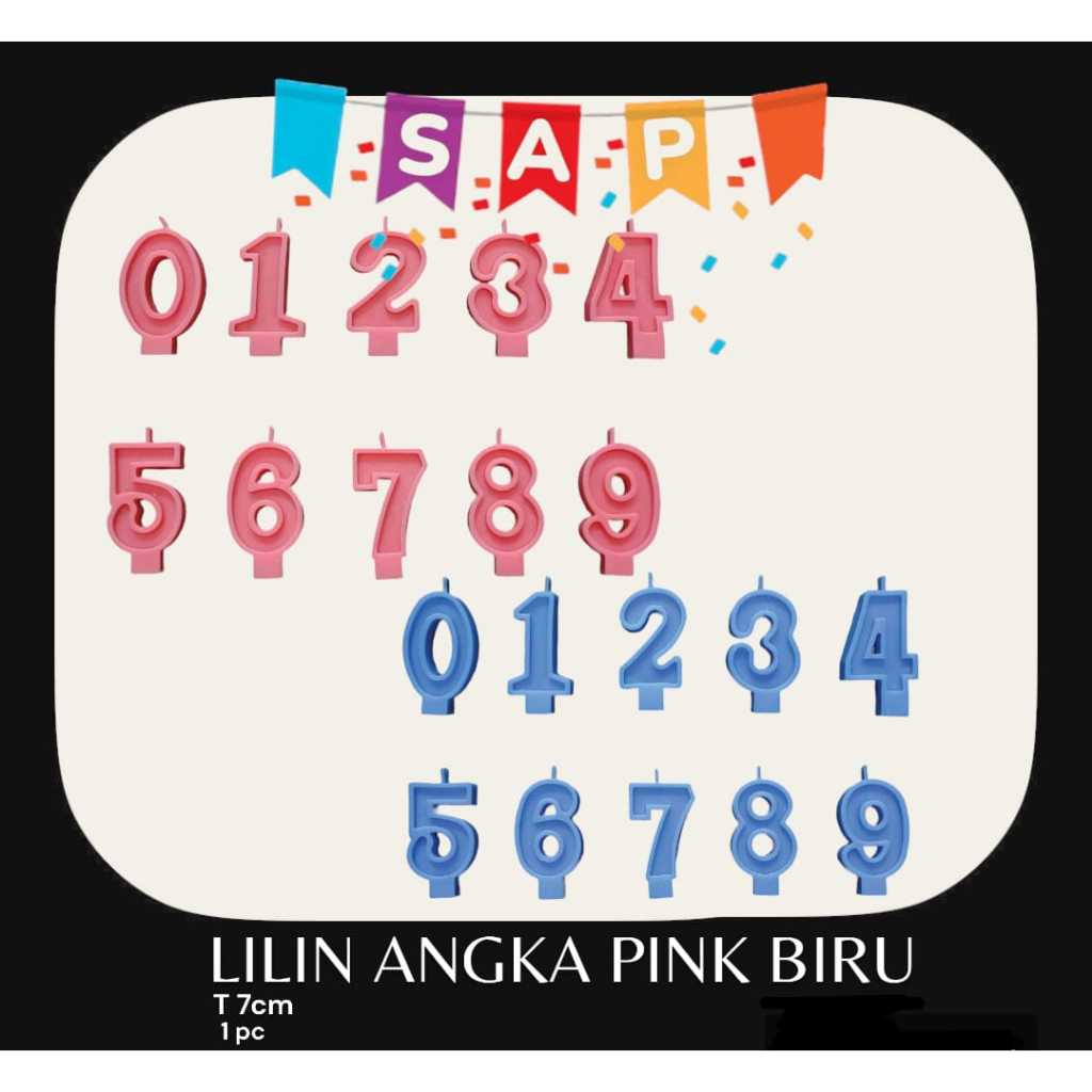 [1pc] Lilin angka Lilin angka ulang tahun murah lilin angka ultah