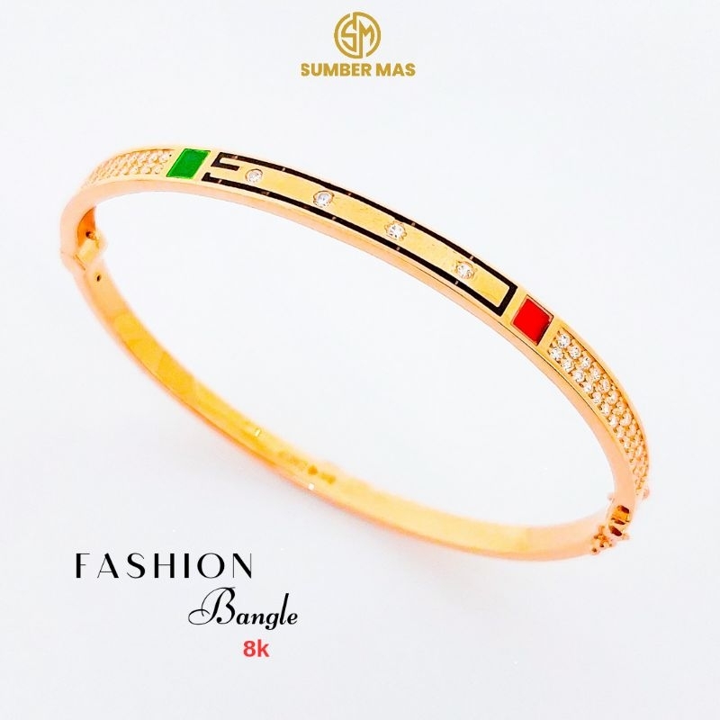 GELANG KOLONG EMAS FASHION 8K - SUMBER MAS