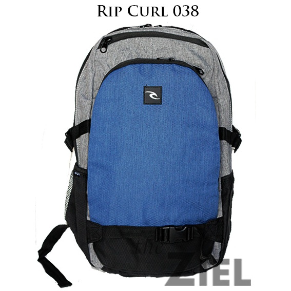 TheZiel Tas Ransel Cowok Cewek Laptop Anak Sekolah Kuliah Kerja Backpack Ripcurl Black