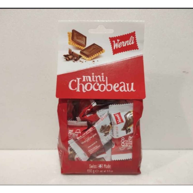 

Wernli Mini Chocobeau 150 gram Biskuit Lapis Coklat Pouch Made In Swiss