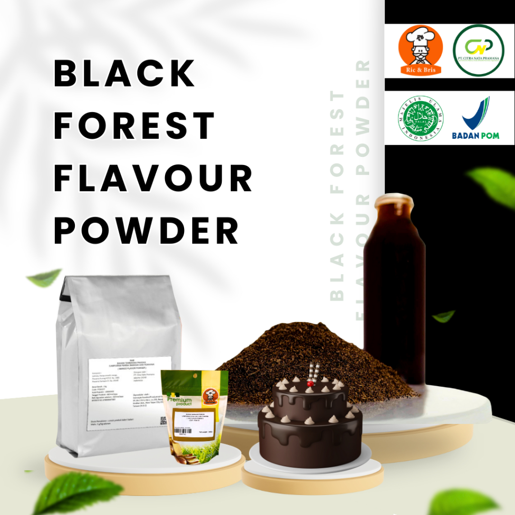 

Black Forest Flavour Powder / Bubuk Minuman Rasa Blacforest / Perisa Flavor Black Forest / Blackforest / Bubuk Powder Black Forest / Perasa Bubuk Black Forest