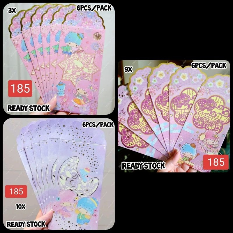 

Angpao Amplop Sincia CNY Lebaran Pastel Gold Isi 6 Pcs Sanrio Edisi Little Twin Stars