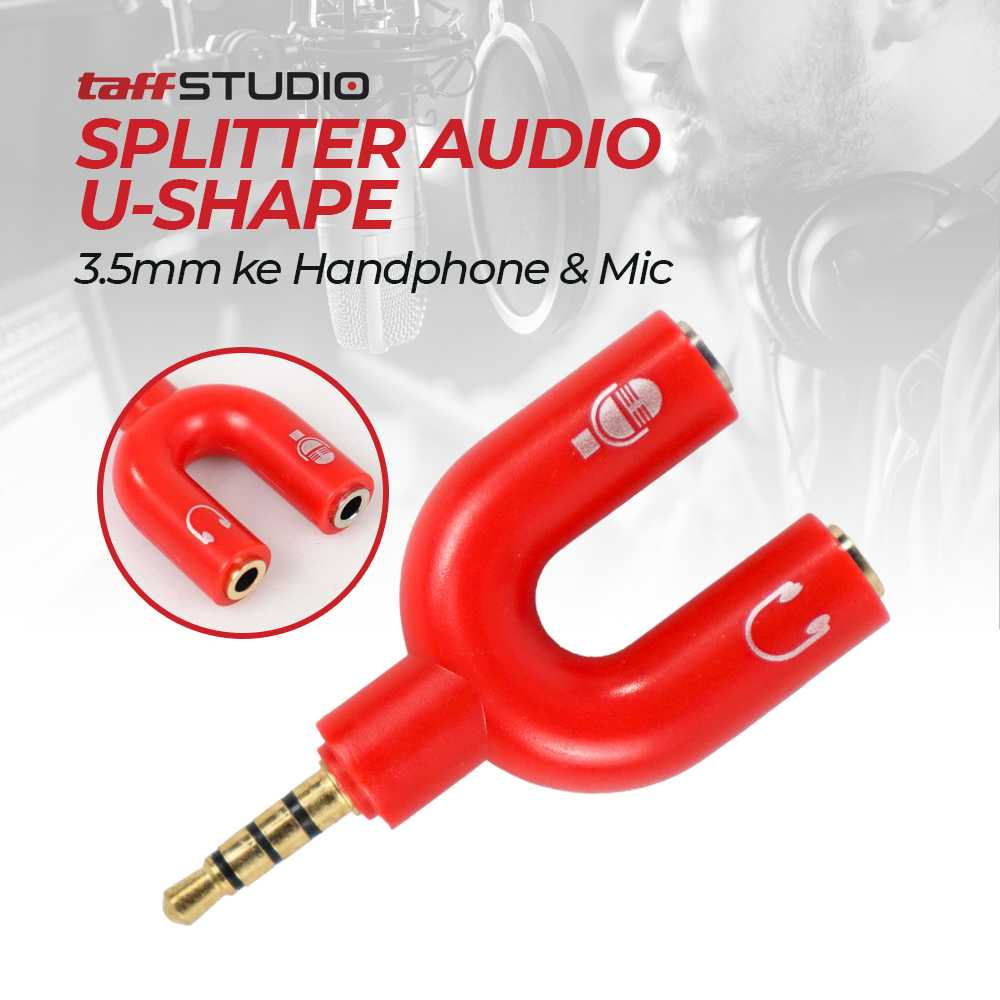 Splitter Jack Audio Musik Handset Mikrofon Colokan HP Handphone 2 Cabang