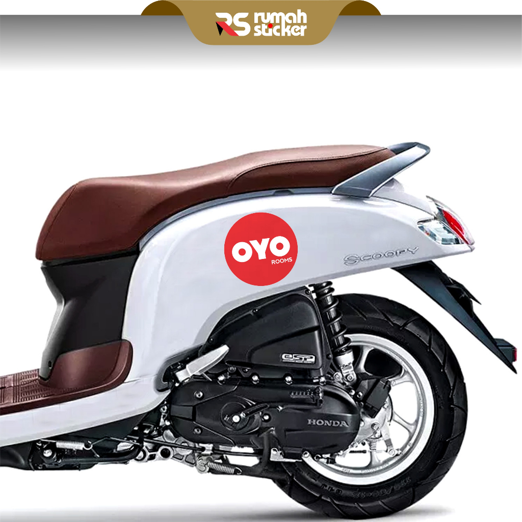 Sticker Stiker Cutting Unik dan Lucu Motor Mobil Vespa Scoopy Genio Fillano Uwinfly DLL Logo OYO Roo