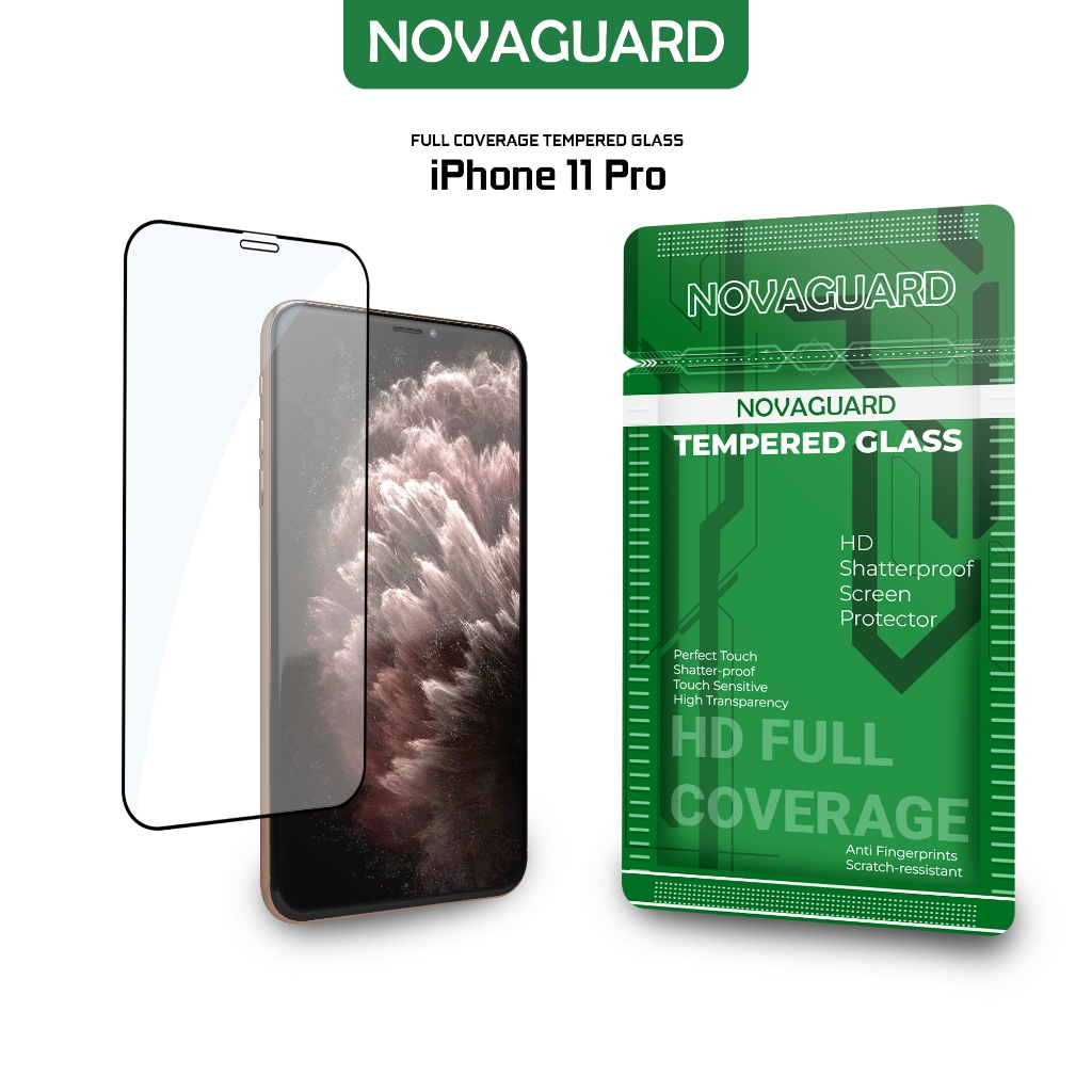 NovaGuard Tempered Glass 5D Anti Gores for iPhone 11 PRO Fullcover Screen  Glass Antigores 15 Pro Ma