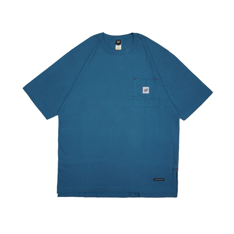 ASTRONKIDO TEES OVERSIZE 20s POCKET BLUE